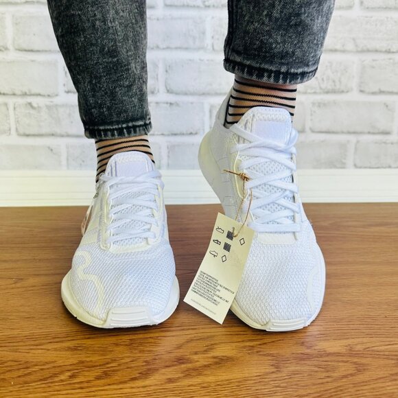 ❤️❤️Adidas Swift Run X J Junior Shoes Sz 4.5 Running Shoes White FY2149 Sneakers - Picture 3 of 9